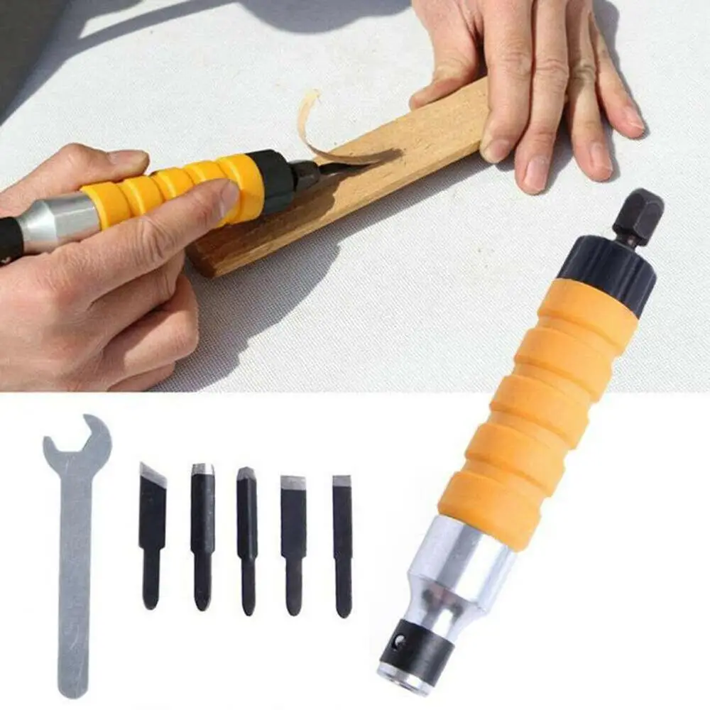 Wood Chisel Carving Knives Wrench Flexible Shaft Tools Woodworking For Electric Drill Carving Tool For Wood Furniture