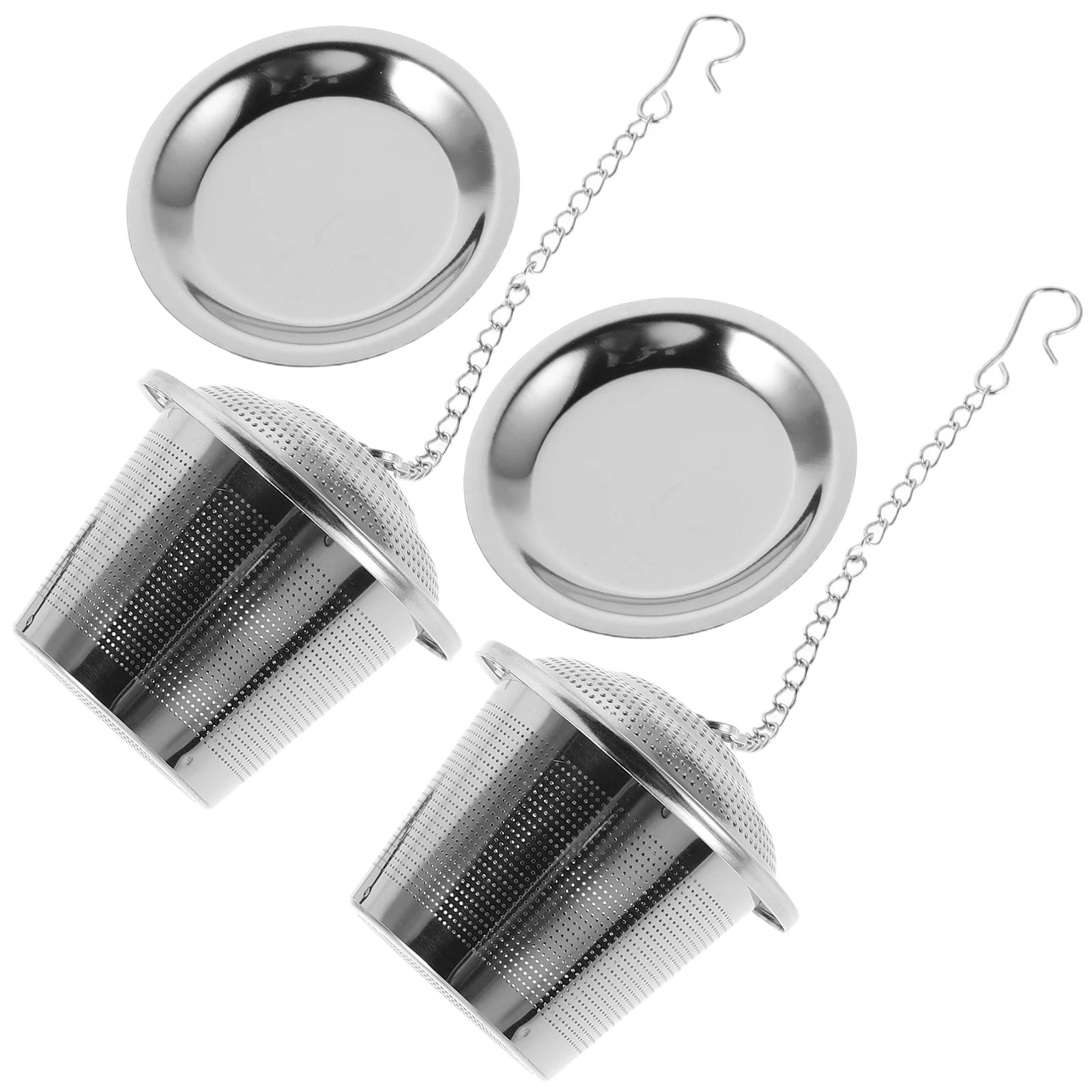 

2Pcs Stainless Steel Tea Ball Infuser Mesh Strainer Fine Filter for Loose Leaf Tea Brewing Teapot Mug Reusable Infuser