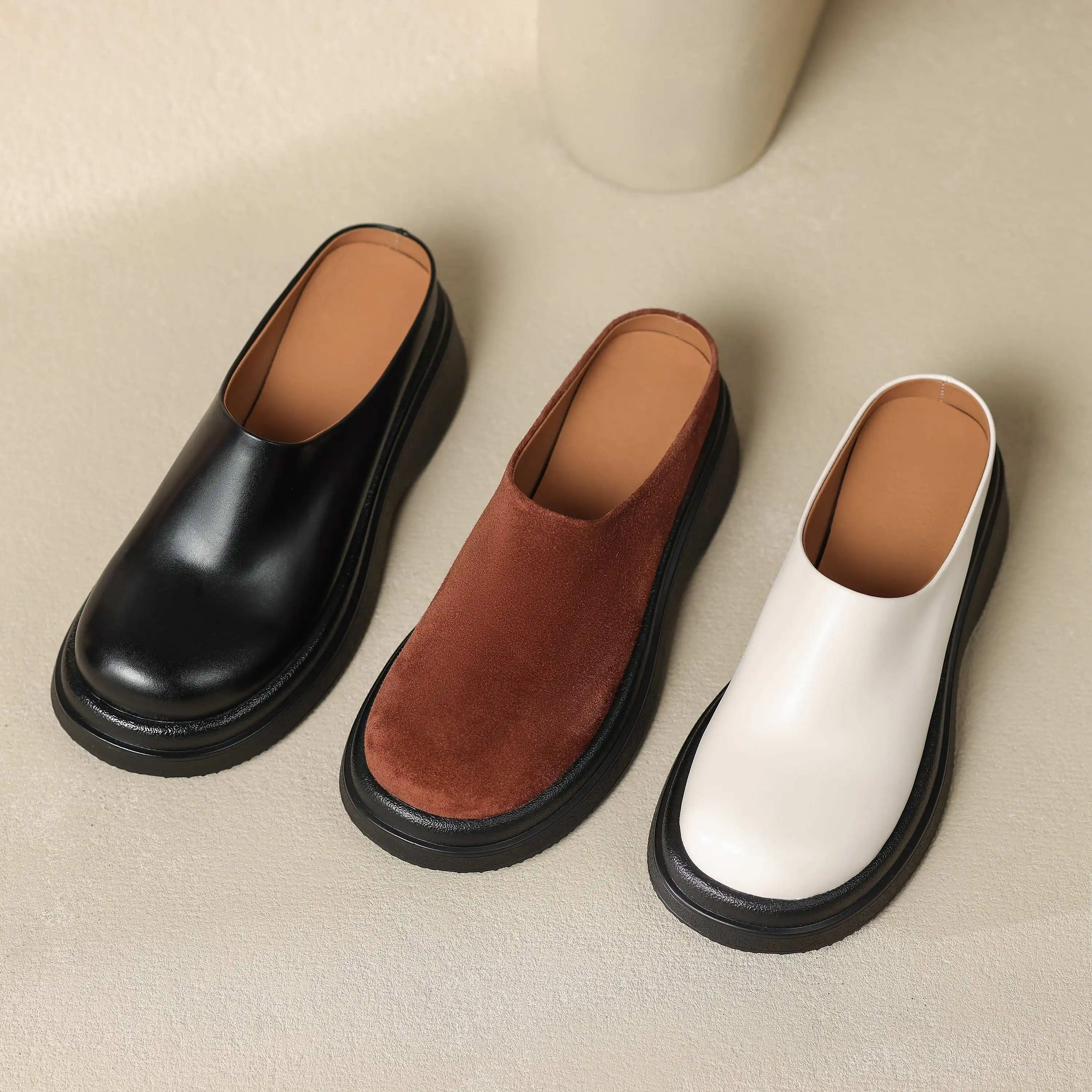 out of stock Superstar Thick Bottom Casual Spring Shoes Slip on Concise Slip on Slingback Mules Elegant Office Lady Women Pumps