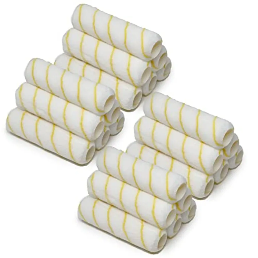 

Allgala Paint Roller Covers 24 Pack 9 Inch Shedless Lint Free Painter Roller Covers 1/2 in Roller Naps for Paint Roller Kit Sui