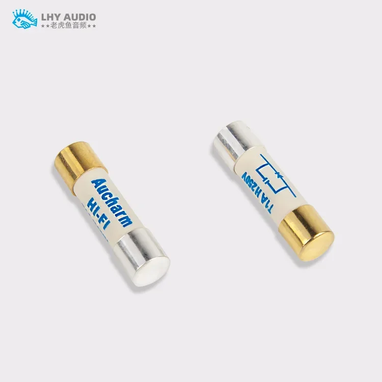 ใหม่ LHY เสียงละลายช้าเงินสเตอร์ลิง Gold-Plated ฟิวส์ Aucharm HIFI ฟิวส์ CD เครื่องขยายเสียง AMP เสียง 5x20MM