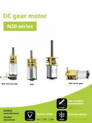 GA12-N20 DC 기어 모터 역방향 제어 저소음, DIY 전자 장비 장난감 미니 기계용, 6V, 12V, 15-6000RPM