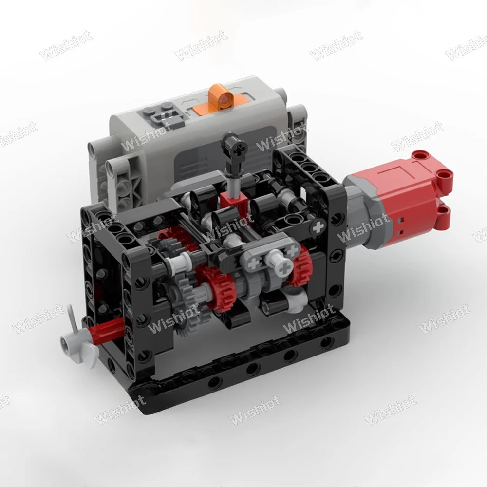 Bloques de construcción Manual, caja de cambios de 6 velocidades, modelo MOC, Kit de transformación de coche técnico, motores de potencia, juguetes de montaje creativos, regalo para niños