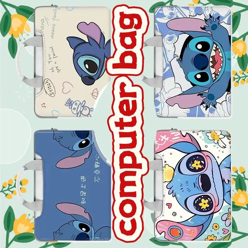

Disney Anime Stitch Snoopy Laptop Bag Cute Large Capacity Tablet Storage Bag Cartoon Handbag Laptop Bag 15 13 14 Inch 16 Inch