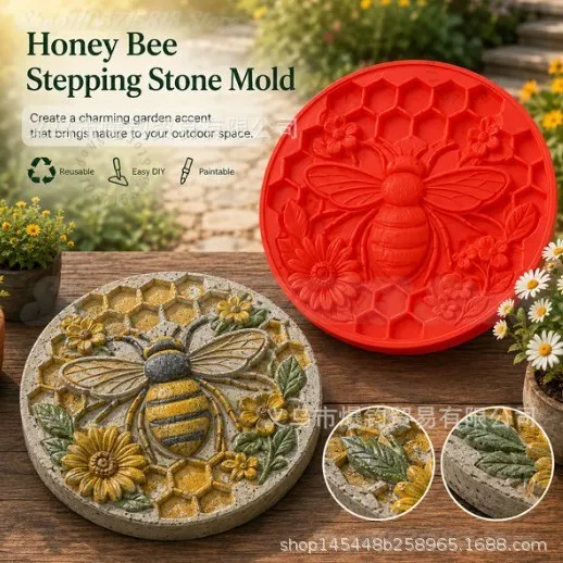 2026 Reusable Sunflower Stepping Stone Mold,15.7inch Cement Mould,Garden Stepping Stone Mold,Garden Pathway Decor,Plaster Mold