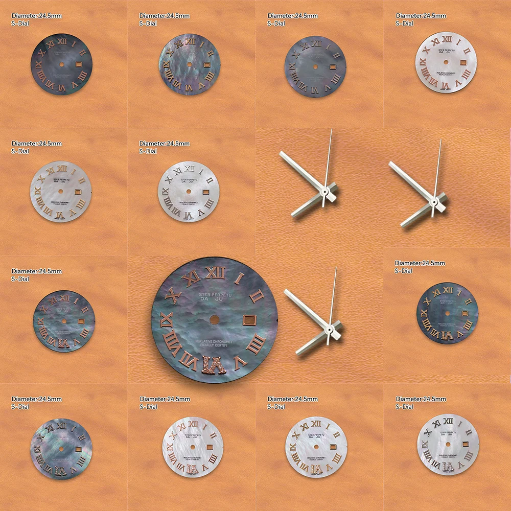 S Dial 24.5mm Roman dial Diamond dial Ladies dial No Hands No Luminous Fit NH05 Movement Watch Modification Accessories ﻿