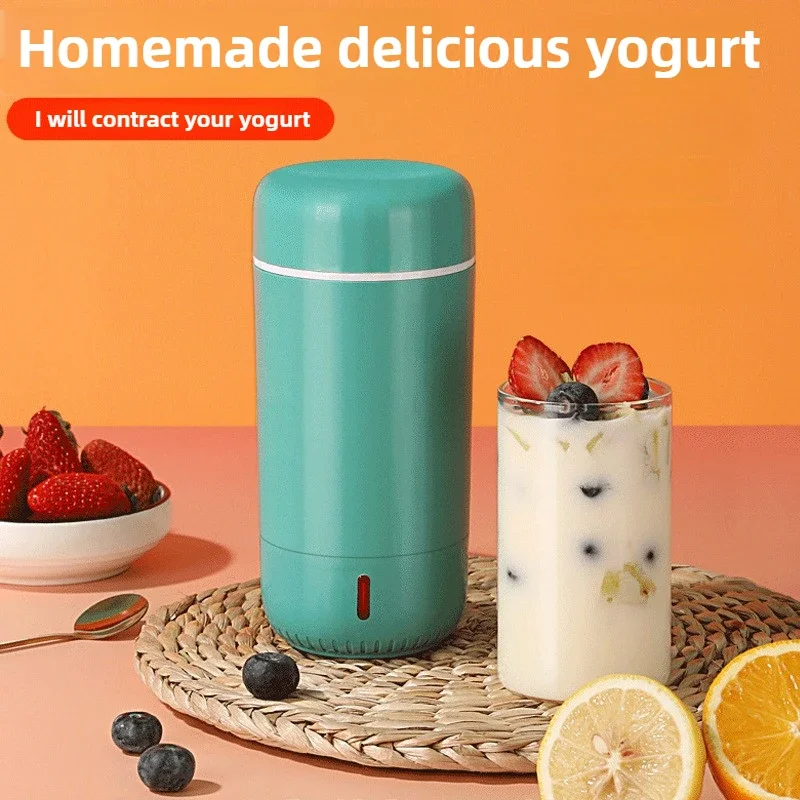 Máquina para Hacer Yogur Portátil, Multifuncional, Automática, Mini, para Uso Doméstico, de Doble Voltaje 110V/220V, Fácil de Limpiar