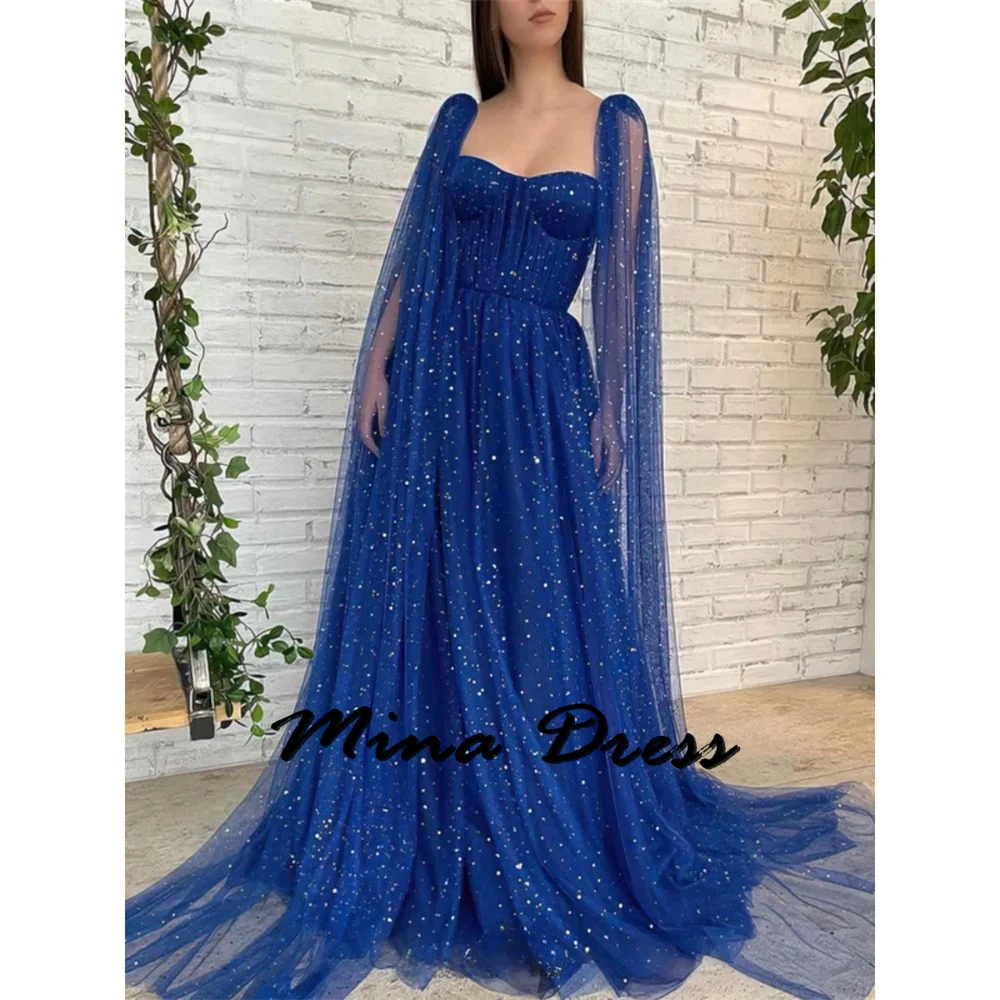 Mina Customized Backless Evening Dresses 2024 Luxury Dress for Weddings Sequins Shawl Sleeveless Strapless Elegant Chic Dress Es