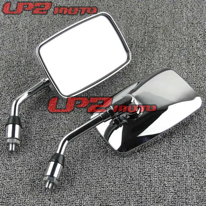 For Honda Shadow 400 750 1100 VT750 1100 VT1300 rearview Motorcycle Rearview Mirrors Mirror Chrome Color 1Pair