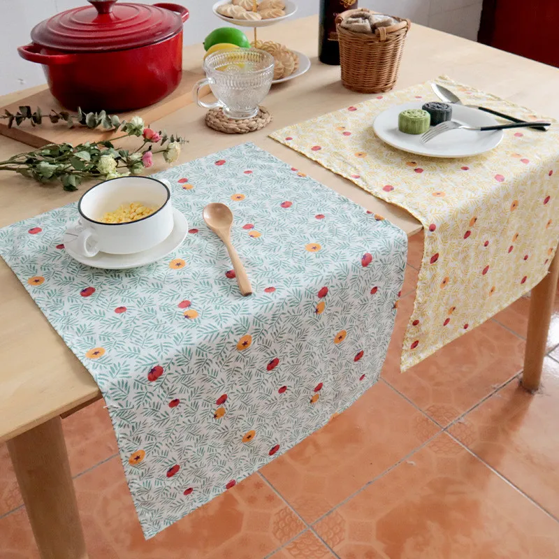 1Pc 40x60cm Persimmon Printed Home Cotton Fabric Kitchen Tea Towel Table Napkin Dustproof Cover