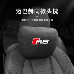 For Audi RS3 RS4 RS5 RS6 RS7 S Line RSQ3 RSQ5 RSQ7 RSQ8 Suede Car Headrest Neck Support Seat Lumbar Cushion Soft Neck Pillow