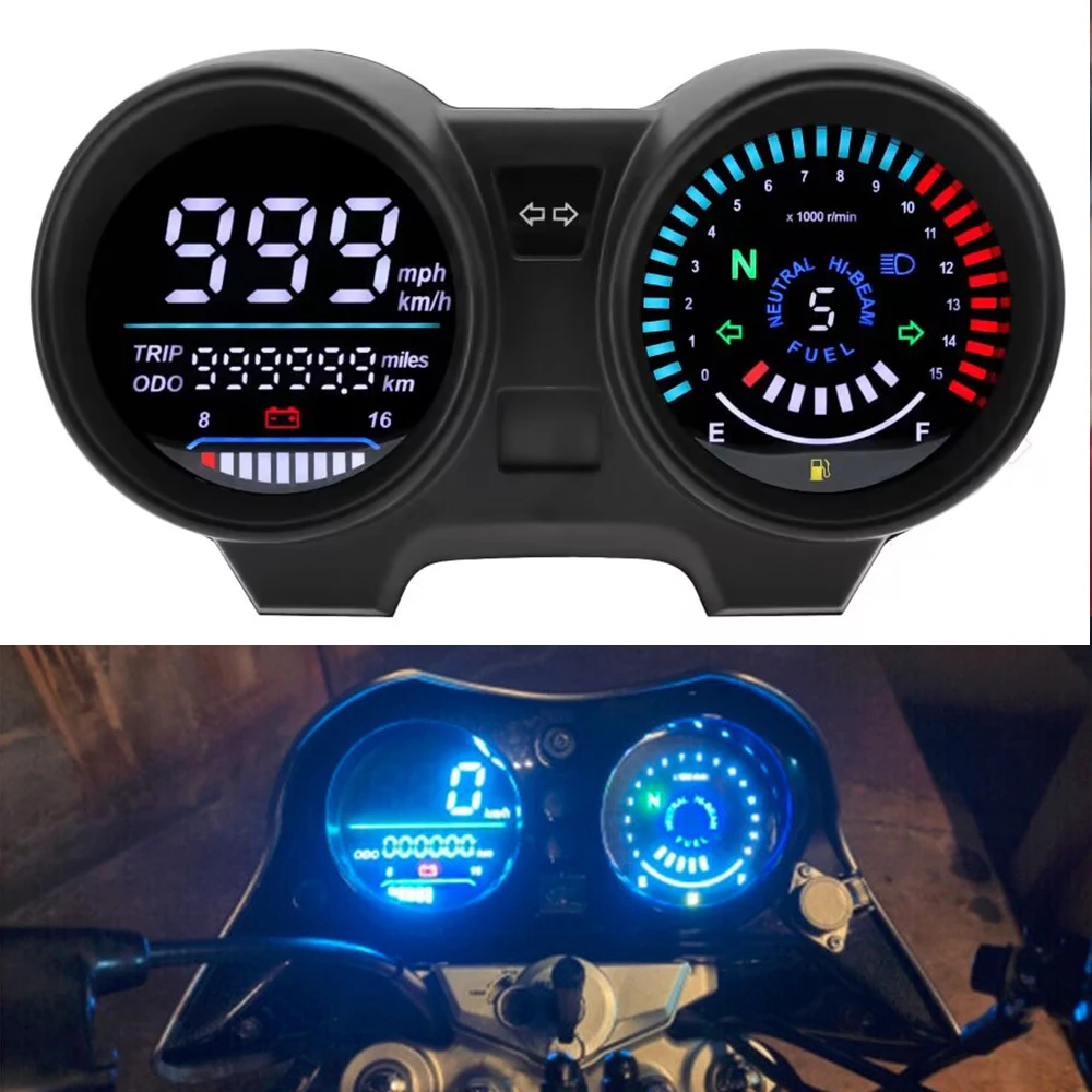 Motorcycle Digital Led Electronic Rpm Motorcycle Speedometer Panel  For Brazil Titan 150 Honda Cg150 Fan150 2010 2012 2022