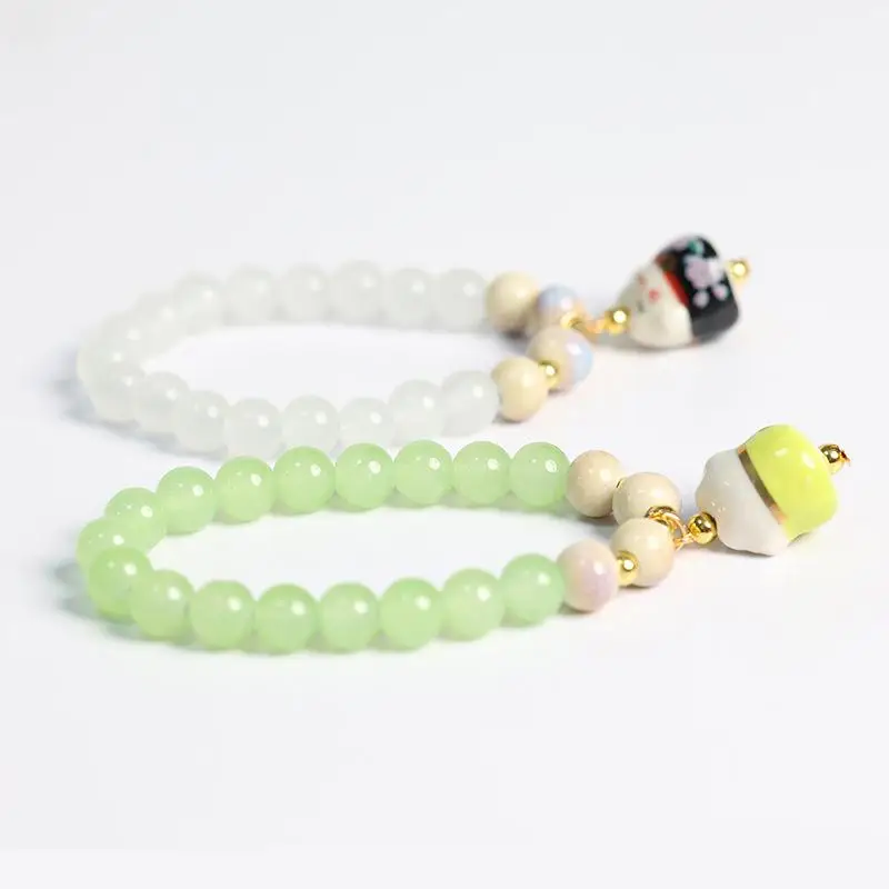 Women Boho Fortune Cat Bracelet Unique Stretch Wire Lucky Charm Jewelry Couple Gift Idea
