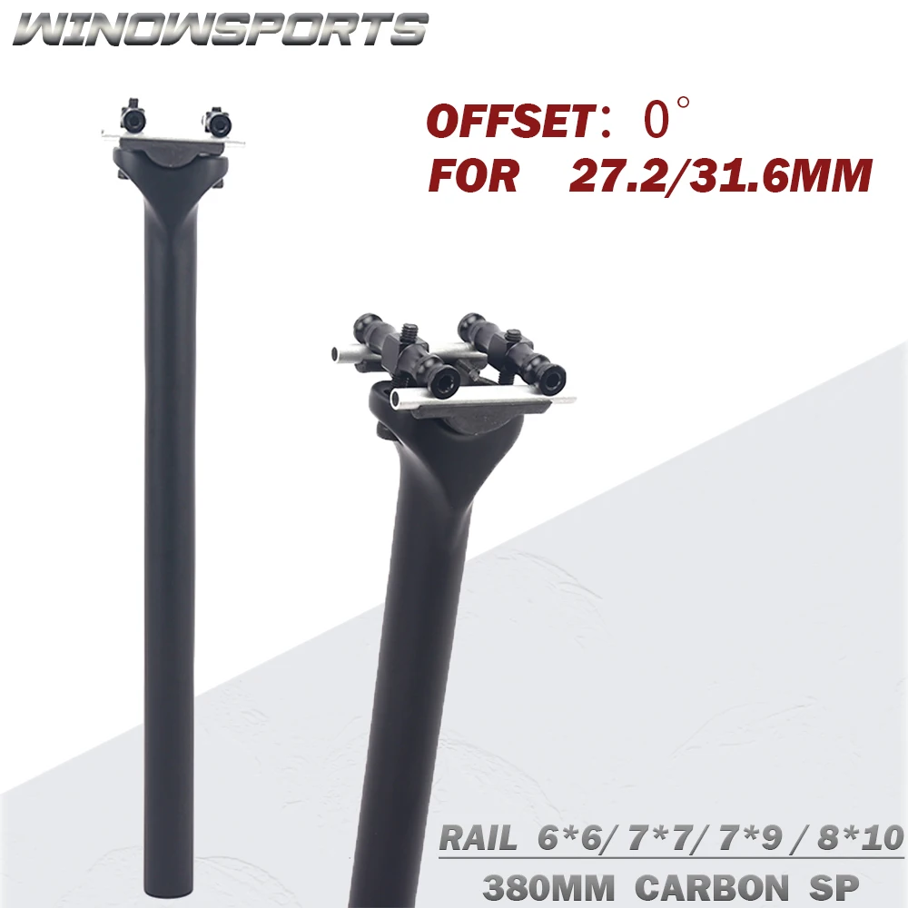 

Winowsports Carbon Seat Post 27.2/31.6mm MTB/Road Biike Carbon Fiber Seatpost Titanium Screws Seat Tube