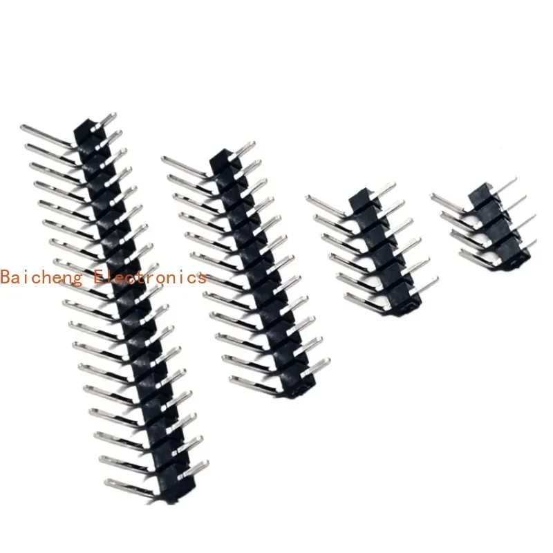 100PCS 2.0Mm Single Row Curved Pin 90 Degree Pin 1 * 2/3/5/6/9/17/24/28/32/40P Bending Pin Copper
