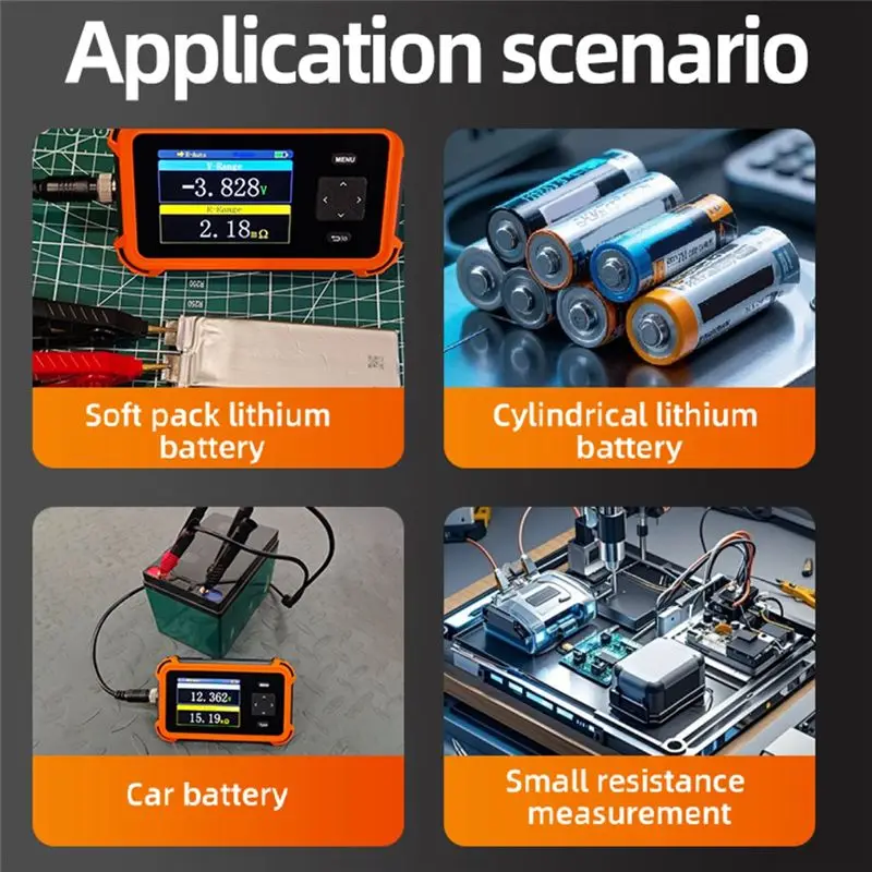AB46-Battery Tester For 18650 Battery Lithium Battery Analyzer High-Precision Trithium Lithium Lron Phosphate Battery Tester
