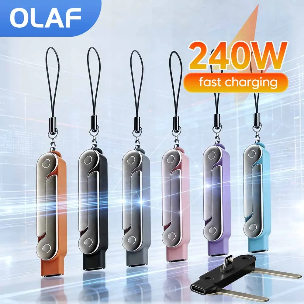 240W USB C Built in Stand Adapter Converter 1/2/3PCS Multi-function Foldable Type C OTG Bracket Adapter For iPhone 17 16 15