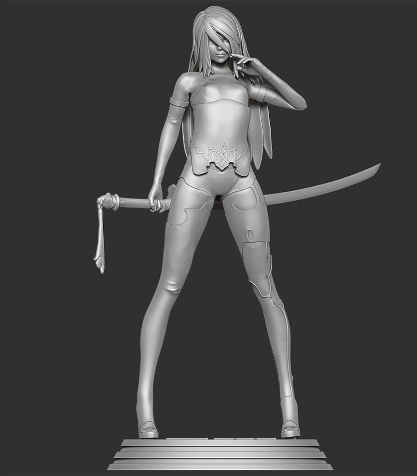 1/24 75mm 1/18 100mm Resin Model Pretty Girl Warrior Figure Sculpture Unpaint No Color RW-465