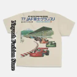 Retro 1977 JAF T-Shirt Men Summer Fashion Trendy Cotton O-Neck Tops Tees Kids Vintage Racing Clothing Daily Casual Streetwear