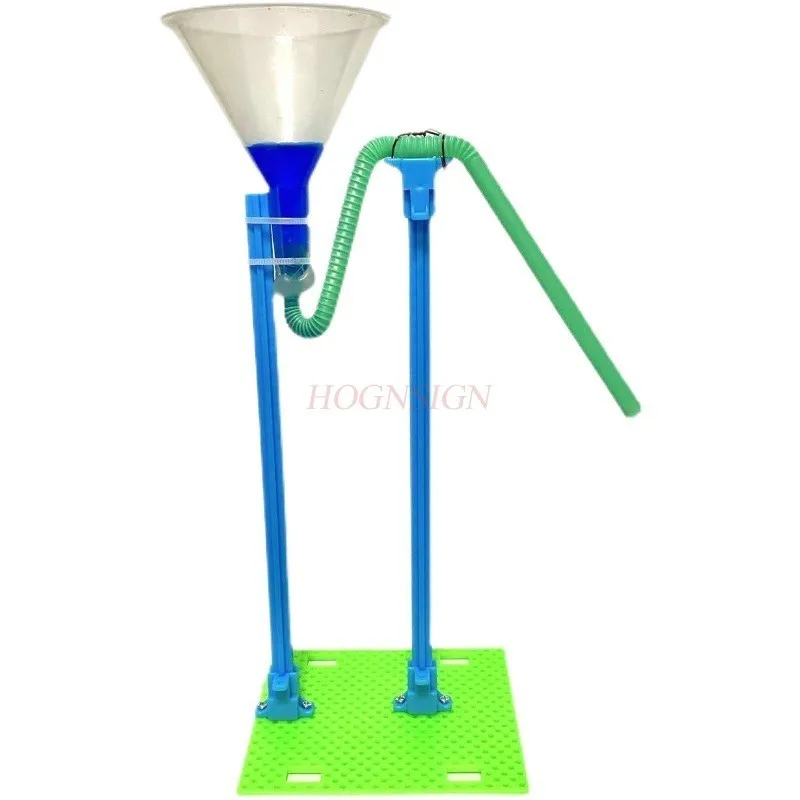 Siphon phenomenon small production children DIY handmade scientific experimental technology toilet principle