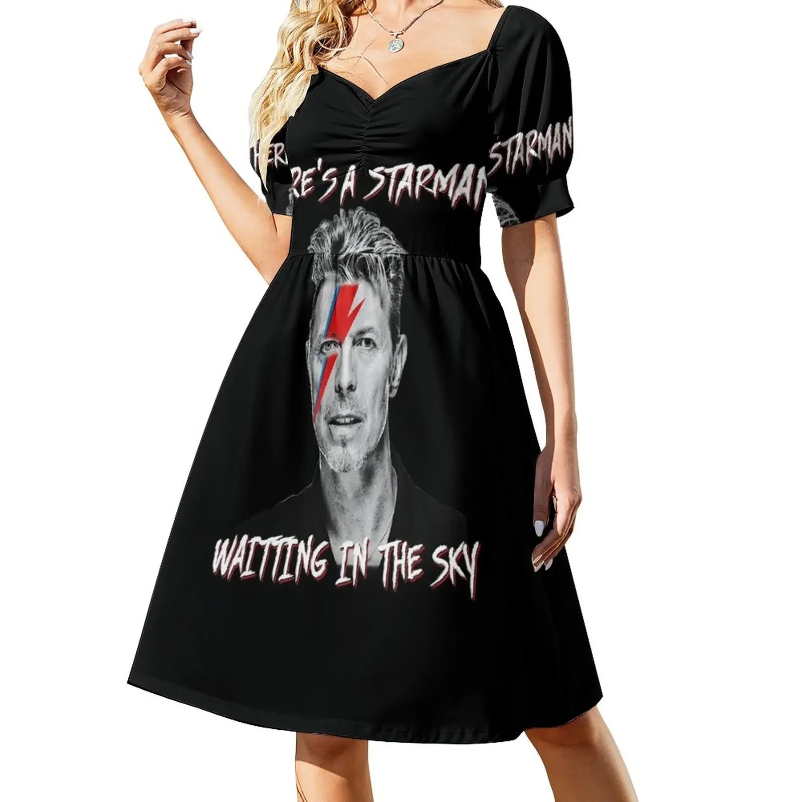 

There’s A Starman Waiting In The Sky Bowie Vintage Short-Sleeved Dress elegant dress dresses for special events