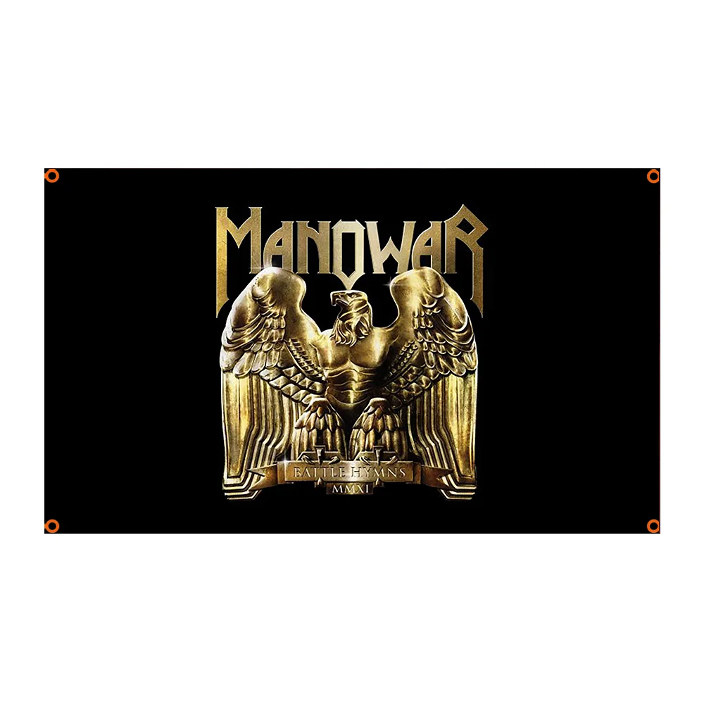3x5ft Metal Band M-Manowars Flag Polyester Printed Home Or Outdoor Decoration Flag