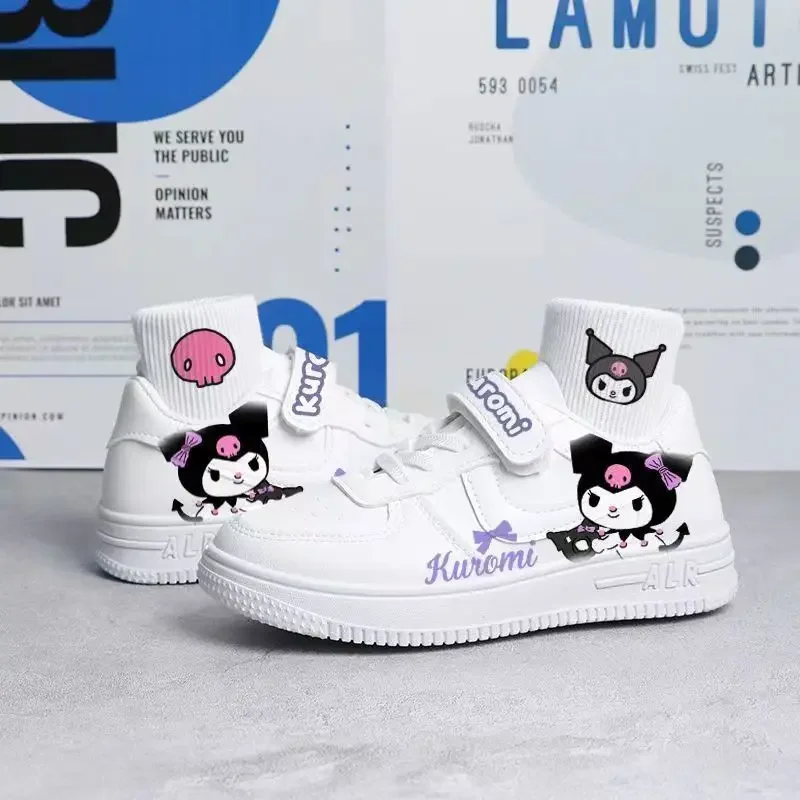 New Anime Sanrios Kuromi Kids Sports Shoes Student Cute Cinnamoroll Fashion Sneakers Boy Girl Cartoon Casual Shoes Non Slip Gift