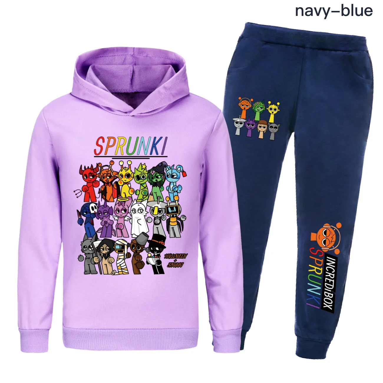 Hot Sprunki Incredibox Music Song Boys and Girl Kids Trend Casual Tracksuits s Hoodies+Pants 2pcs Suits Children Daily Outfit