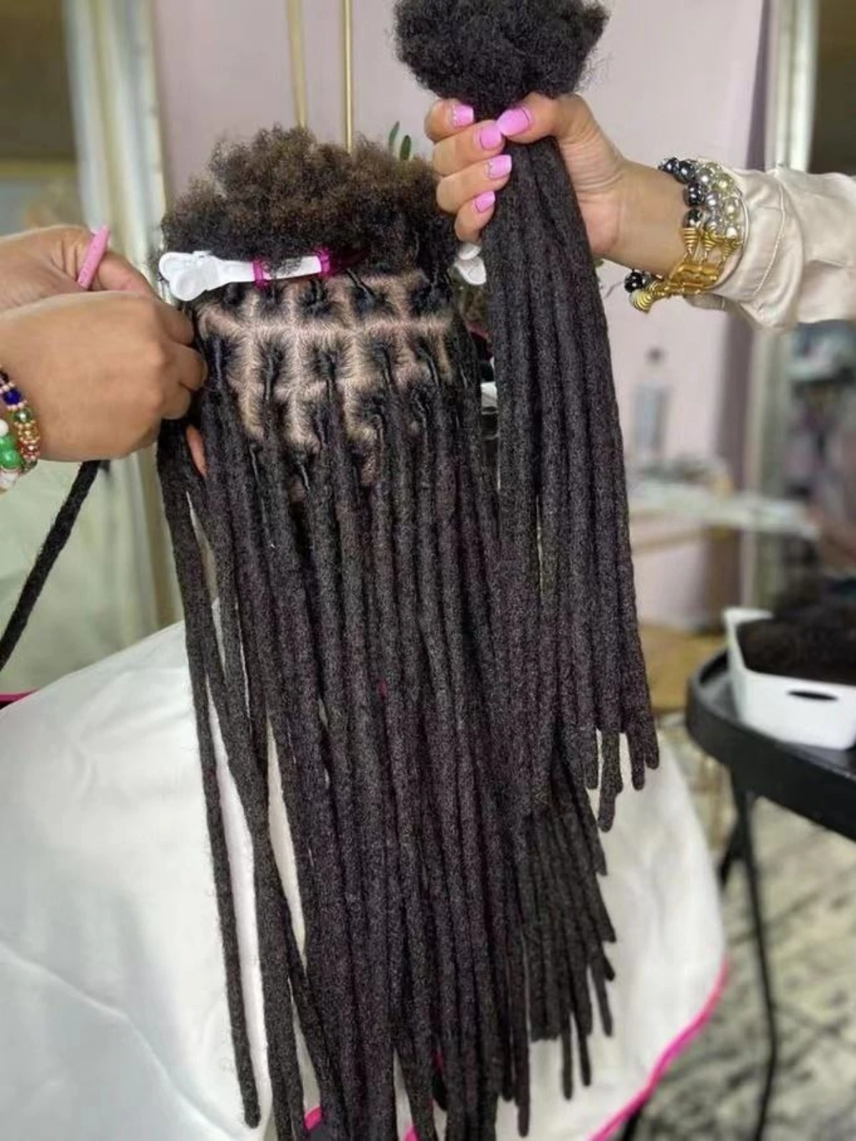 6-20 Inch 100% Human Hair Inter Loc Extensions 0.6cm Width Full Handmade Dreadlock Extensions for Men Women Kids Can Be Dye