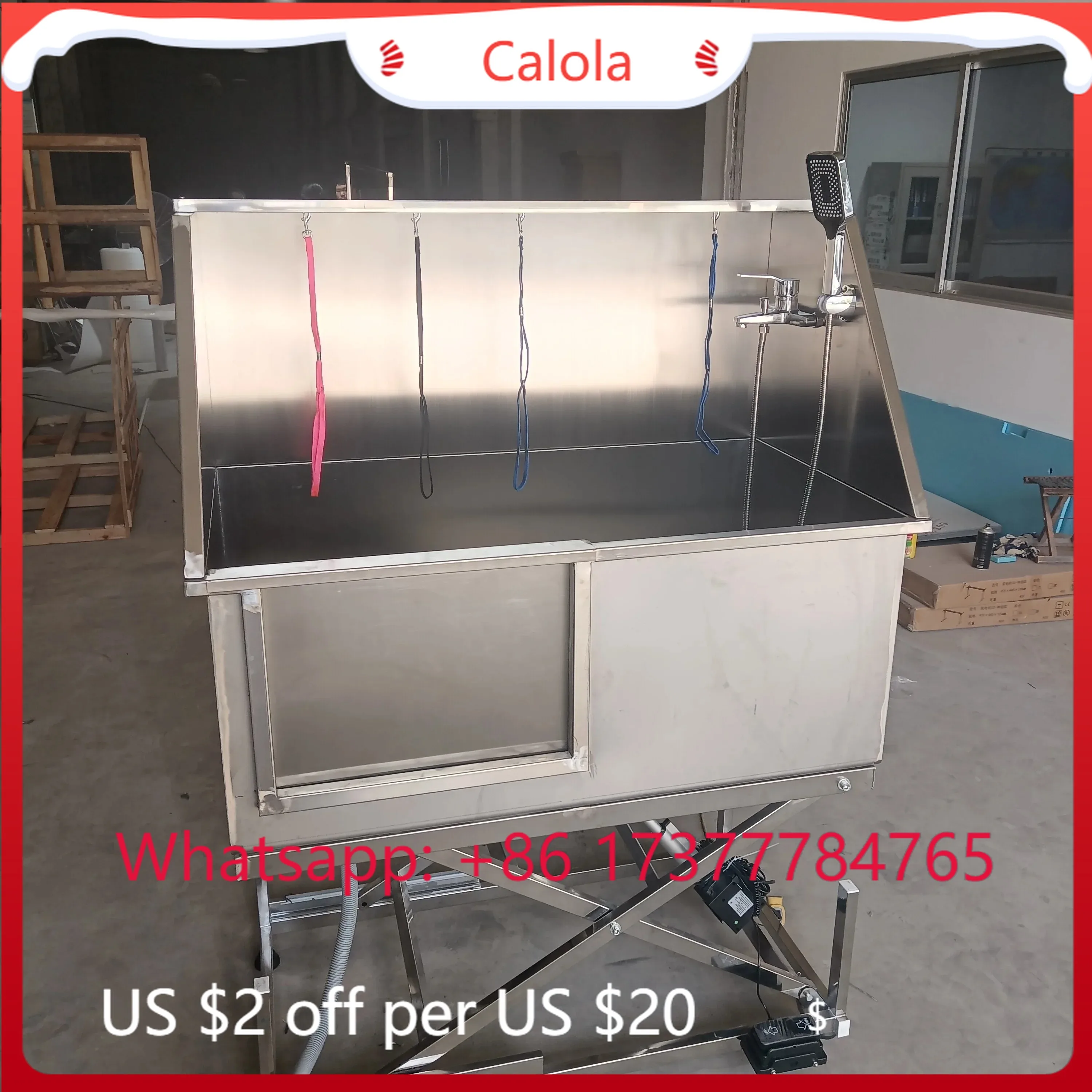Eco-Friendly Stainless Steel Dog Grooming Tub for Pet Salon Use