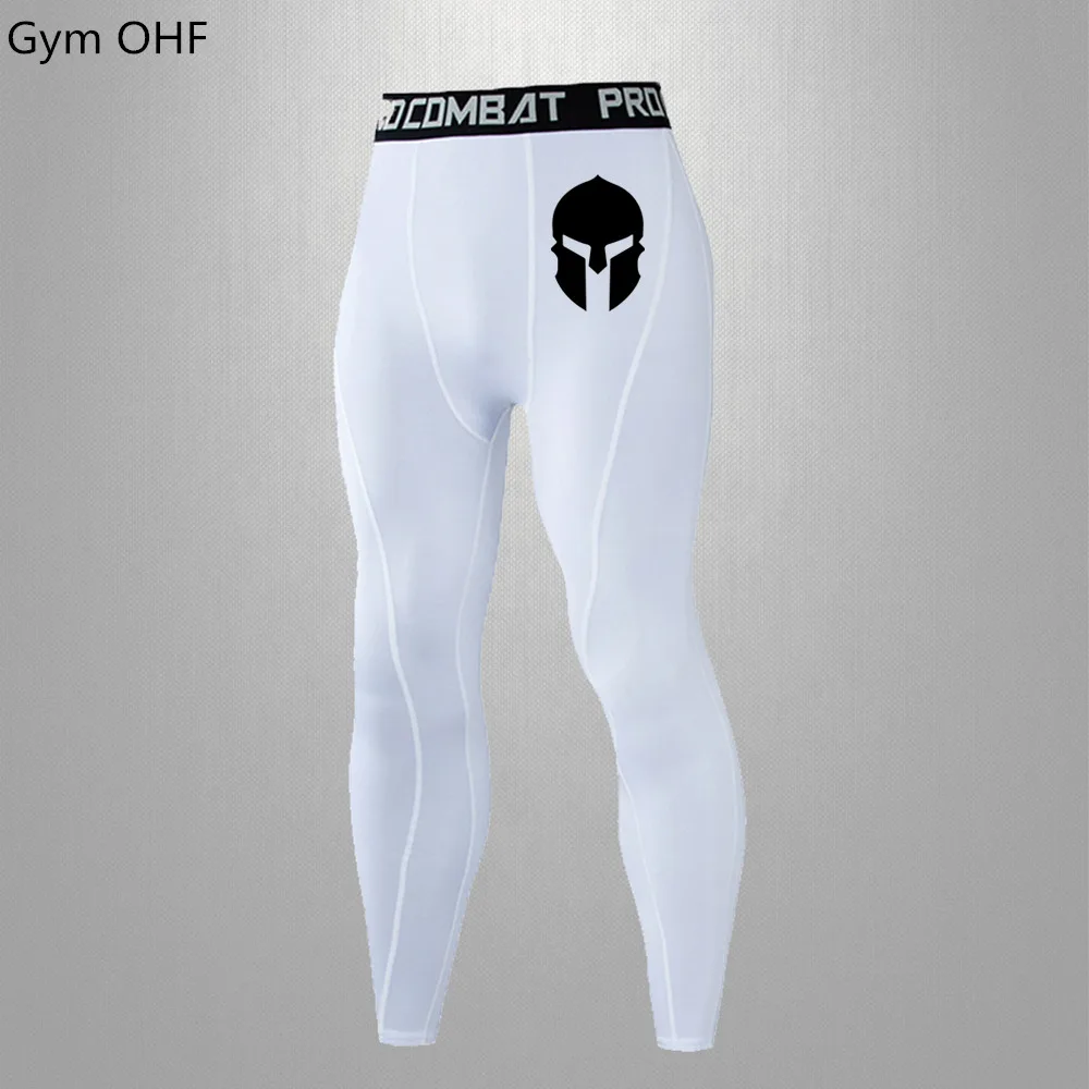 Legging Men Spartan Print Running Tights Men Sports Shorts Leggings Compression Men Pants Gym Fitness Jogging Long Trousers Yoga