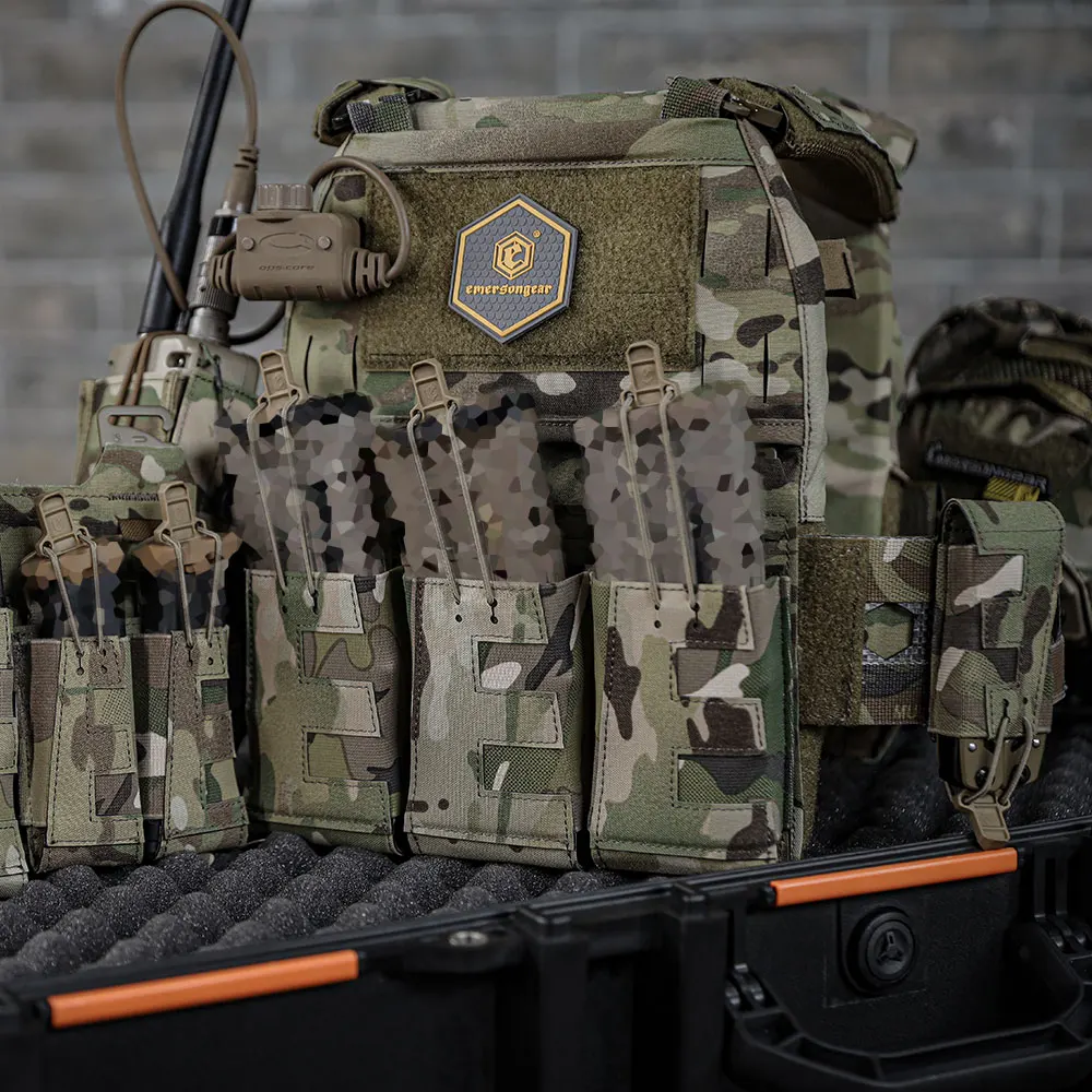 

Emersongear V-SHAPE тройной подсумок для журналов для винтовки для 556 572, тактическая легкая сумка для магнитов, чехол для быстрого вытяжения, охотничий боевой EM9725