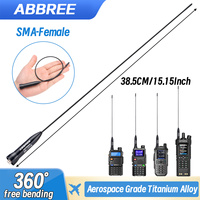 Walkie Talkie AR-771S Antenna SMA-Female Dual Band Aviation+Titanium Material For Baofeng UV-5RH UV-32 UV-21 PRO Ham Radio