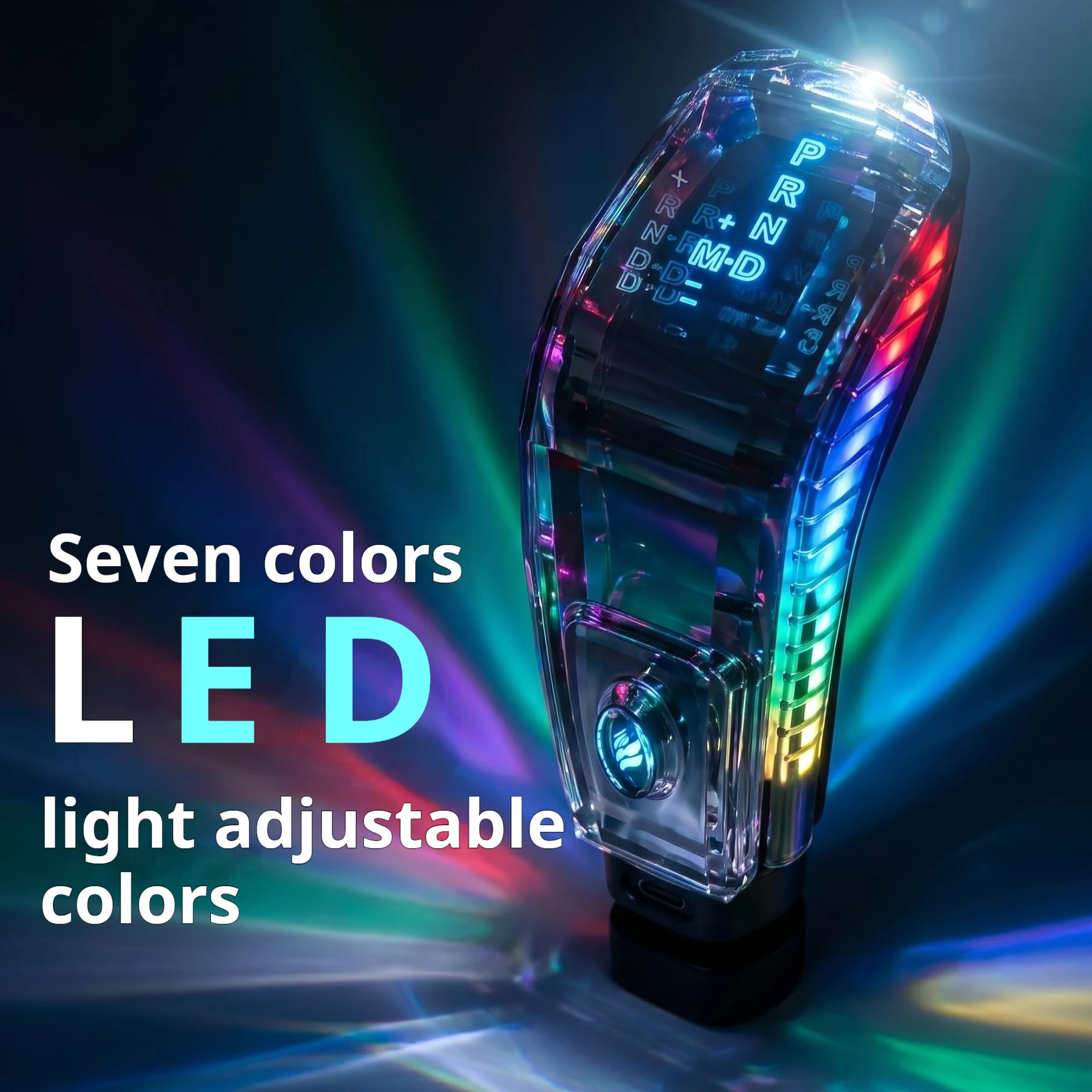 Universal 7 Colors LED Gear Shift Knob Crystal Shifter Head Car Interior Accessories for Toyota Lexus Chevrolet Renault Infiniti