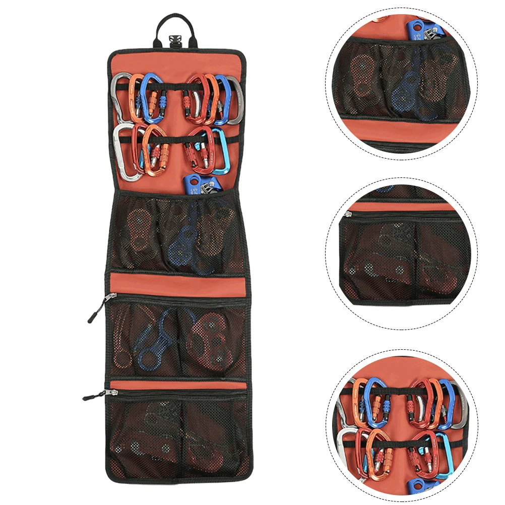 

Portable Climbing Gear Bag Foldable Storage Organizer Anti-Scratch Lightweight Durable Mountaineering Handbag Large Capacity