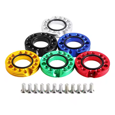 motorcycle parts 28mm CNC Carb Carburetor Inlet Manifold Adjuster Universal flange Spinner Plate Adaptor For Pit Dirt Bikes