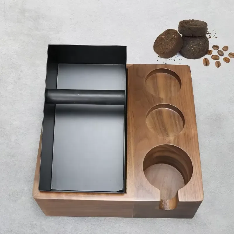 58mm Espresso Tamper Dispenser Walnut Wood Coffee Filter Holder Eco Friendly Hand Brewed Accessories for Barista Machine