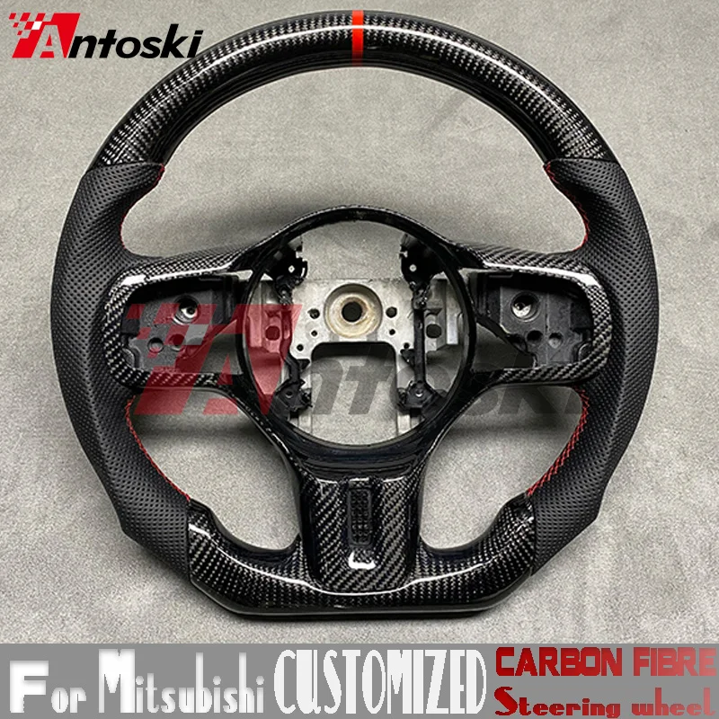 Customized Carbon Fiber Steering Wheel for Mitsubishi Evolution X EVO 9 EVO 10 LED Display Sport Style Car Accessories