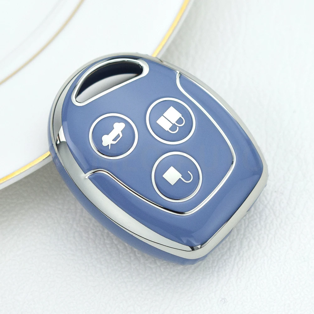 TPU Key Cover for Ford MONDEO FIESTA FOCUS C-MAX S-MAX TRANSIT KA GALAXY 3 Buttons Remote Holder Case Fob