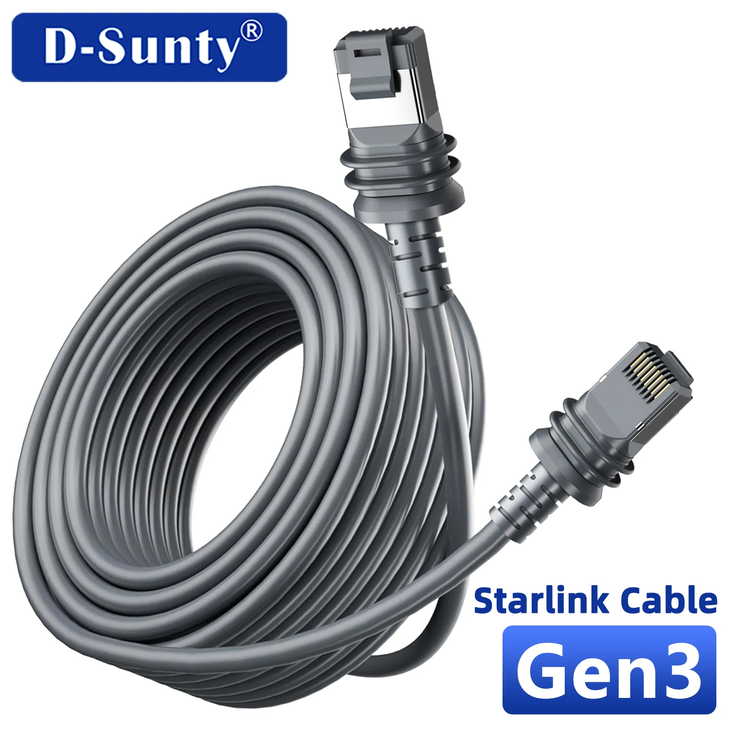 30FT 100FT 150FT Starlink Gen 3 Cable Starlink Cable Gen 3 Replacement Standard V3 Cable Waterproof Starlink Ethernet Cable Gen3