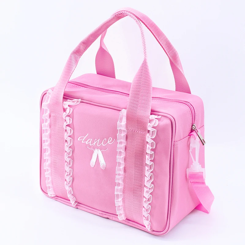 Girls Kids Balle Dance Bag Kawaii Pink Princess Cross Body Bag Cute Ballet Shoulder Bag With Sequin Ballet Shoes