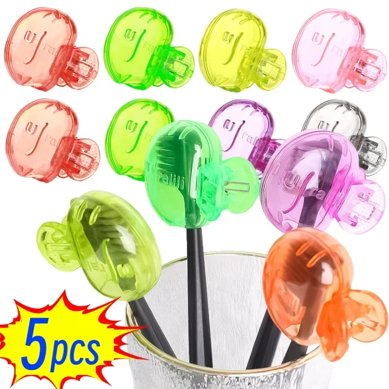 Portable Plastic Toothbrush Head Cover Clips Dustproof Head Protector Cap Travel Hiking Camping Bathroom Accessories