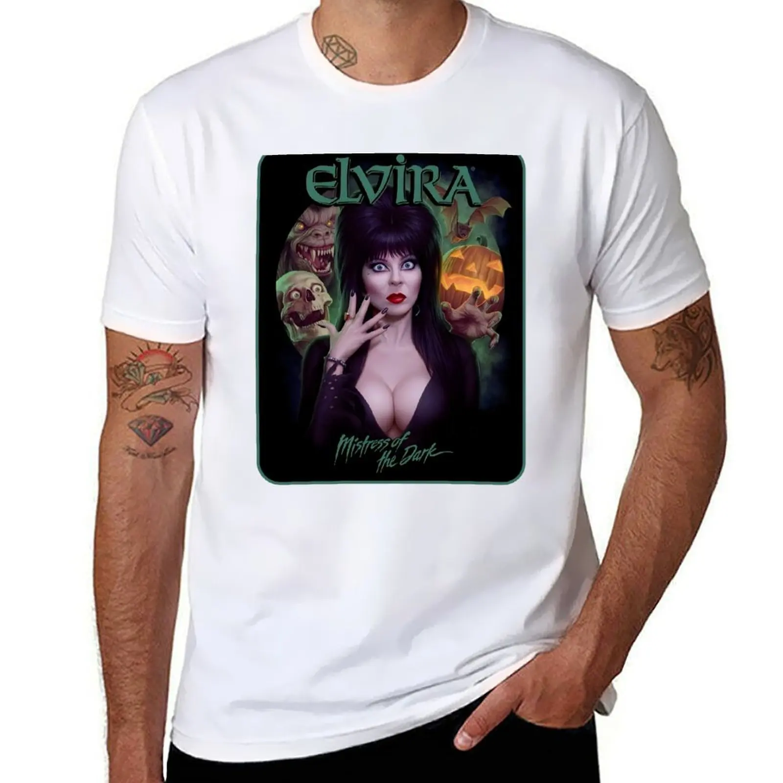 

Elvira Mistress of The Dark Horror Movies Poster Retro Vintage 90s Shirt Celtic Green St Patrick's Day T-Shirt