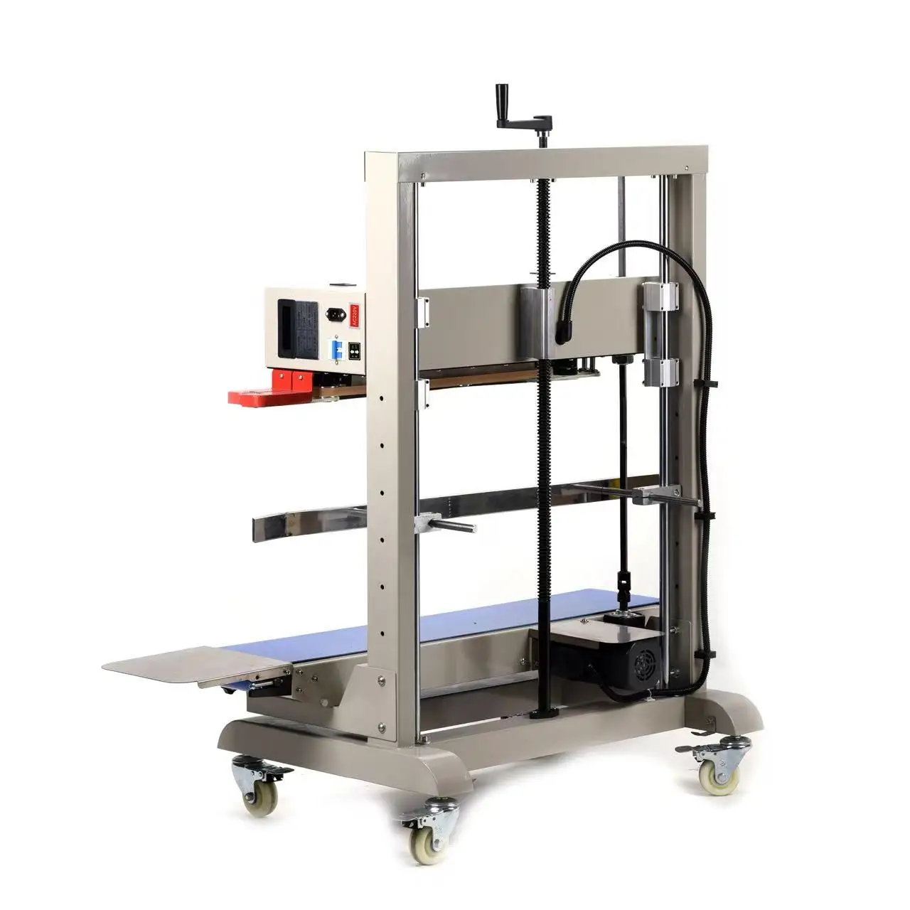 Vertical Continuous Band Sealer, Industrial Heat Sealer, Plastic Bag Packaging Machine, Impulse Sealer, 1100W Sealing Equipment