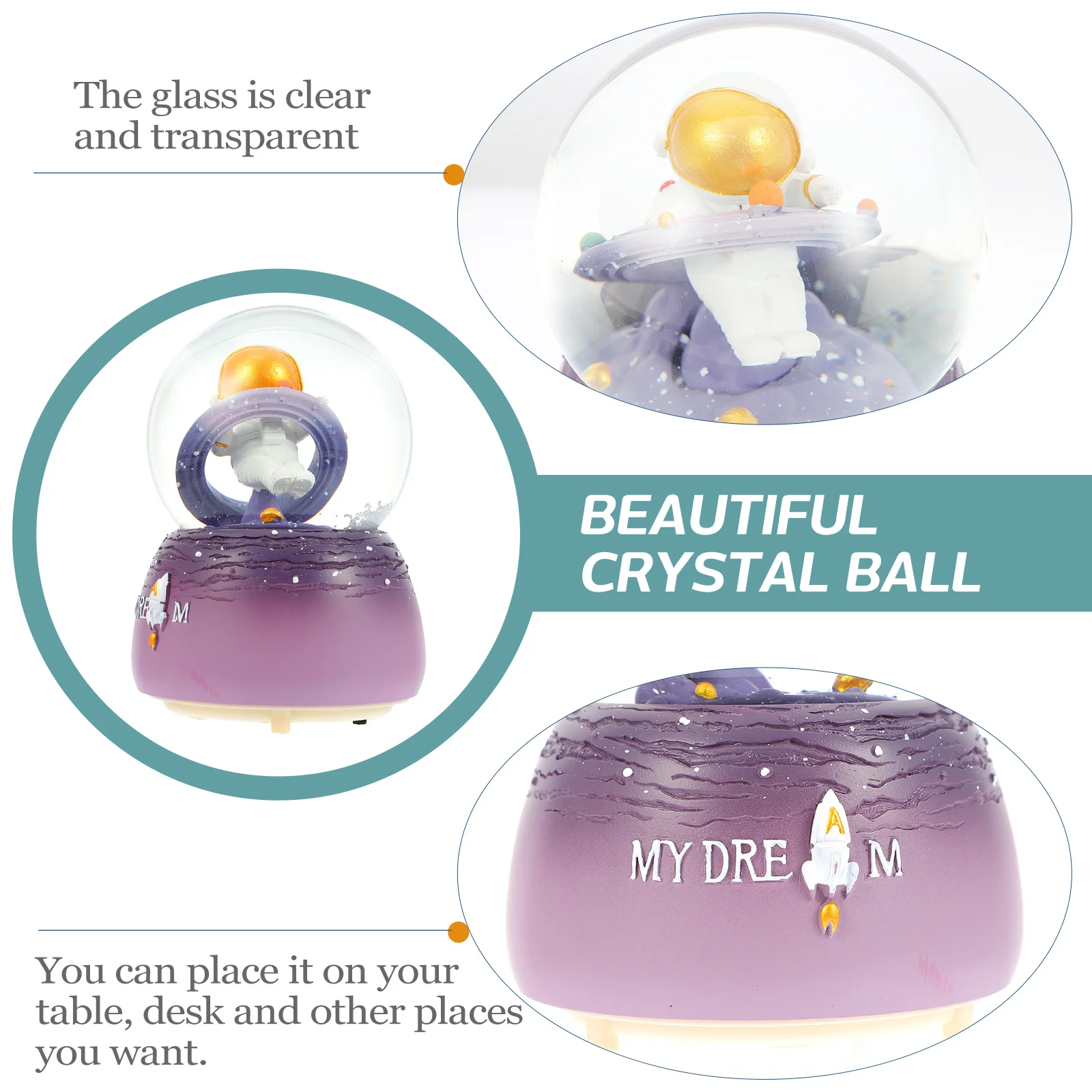 

Music Box Crystal Ball Birthday Gift Decoration Tabletop Adornment Glass Balls Home Indoor