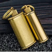 ZORRO Portable Oil Pot Brass Lighter Kerosene 11ml Sealed Key Chain Nostalgic Kerosene Storage Outdoor Special Gadgets For Men