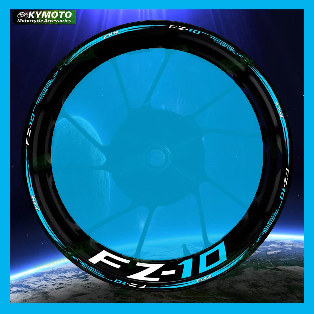 

Аксессуары для мотоциклов FZ-10 FZ10, 17-дюймовые наклейки на передние и задние колеса, модифицированные светоотражающие наклейки на обод колеса, украшение