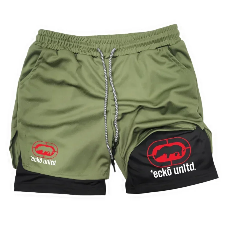 

Summer outdoor running training sports shorts - double-layer elastic quick-drying shorts for sports and fitness training