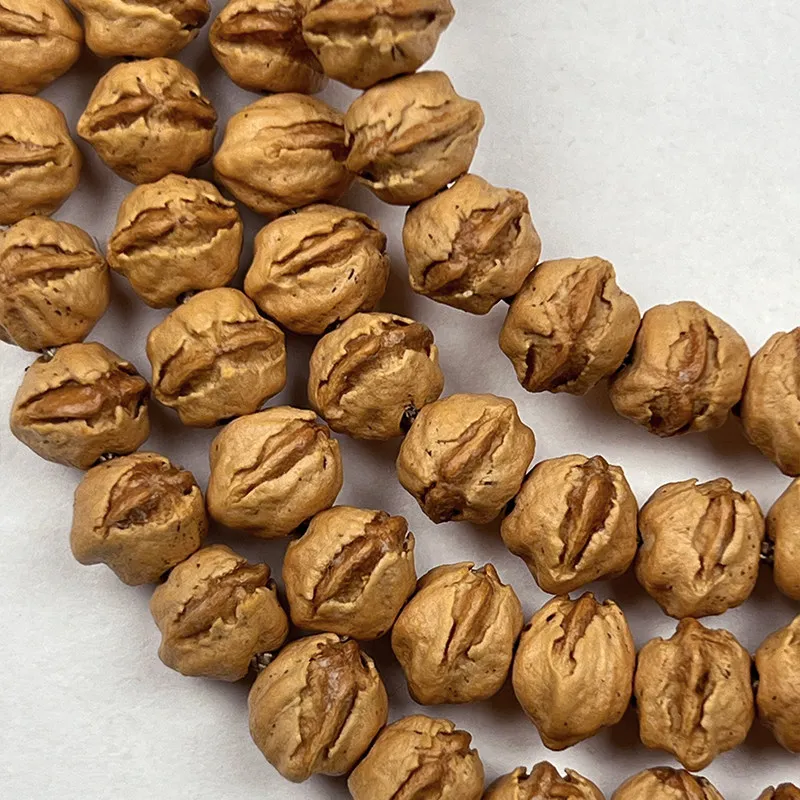 Chinese Style 7mm 108 Pcs Bodhi Seed Mala Bracelet Lucky Blessing Fortune Attracting Prayer Beaded Bracelet Unisex Wenwan Jewelr