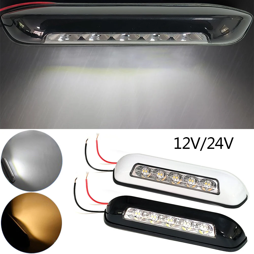 6LED RV auvent porche lumière LED étanche lumière pour Marine caravane camping-car remorque extérieur Camping lampe 12V voiture accessoires